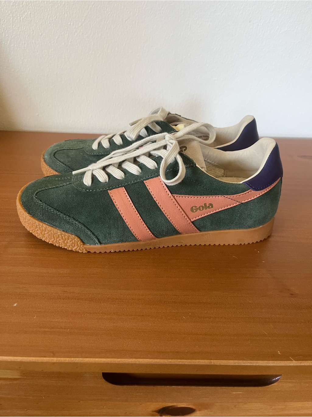 Gola Classics Women's Elan Sneakers In Evergreen/Terracotta/Plum — image 4 of 8